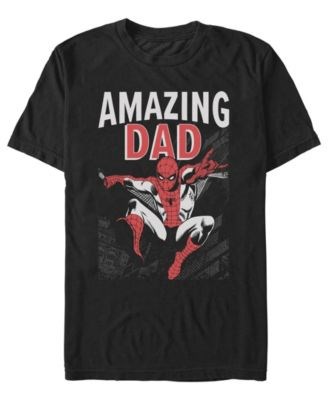 Мужская футболка с коротким рукавом Amazing Dad от Fifth Sun, модный прямой крой, 100% хлопок, принт Marvel 11237302