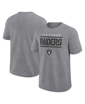 Logo Athletic Мужская футболка Las Vegas Raiders Top Notch серого цвета с классическим кроем, из мягкой и прочной ткани 11222569