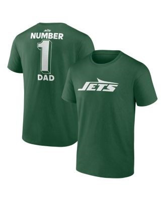 Мужская зелёная футболка New York Jets Dad из 100% хлопка с коротким рукавом, бренд Logo Athletic 11222802