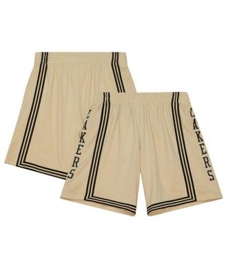 Mitchell &amp, Ness Мужские хаки шорты Los Angeles Lakers 1996-97 Hardwood Classics Swingman с эластичным поясом и сетчатой подкладкой 11223048