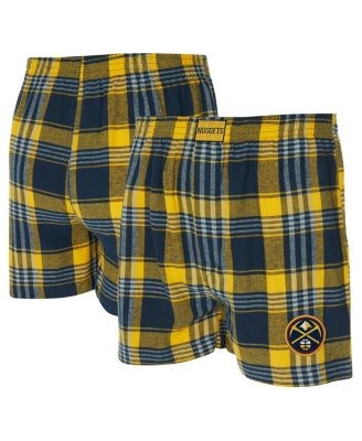Concepts Sport Мужские темно-синие боксёры Region Flannel Denver Nuggets с аппликацией и вышивкой, 60% хлопок 11222142