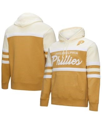 Мужское утеплённое флисом худи с капюшоном Philadelphia Phillies Head Coach, лонгслив, бренд Mitchell &amp, Ness 11223919