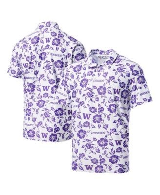 Мужская белая поло Washington Huskies от Reyn Spooner, лёгкая и комфортная, с защитой от солнца 11222004