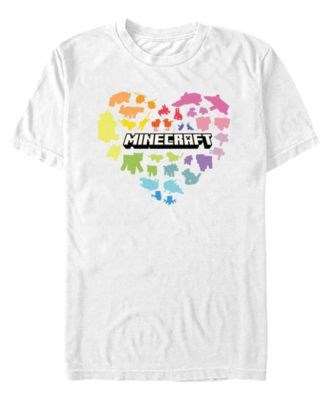 Fifth Sun Мужская футболка Minecraft Heart из 100% хлопка, фасон slim-fit с коротким рукавом и графическим принтом спереди 11239852