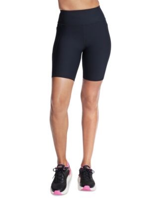 Женские велосипедные шорты с высокой талией Skechers Go Flex Rib с защитой UPF 40+ и 4-сторонней растяжкой 11238586