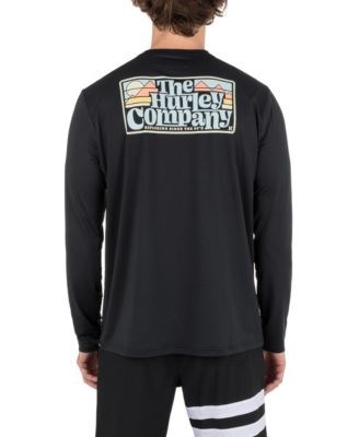 Стильный молодёжный лонгслив Hurley с ультрафиолетовой защитой UPF 50+, универсальная функциональность для использования в воде и на суше 11233050