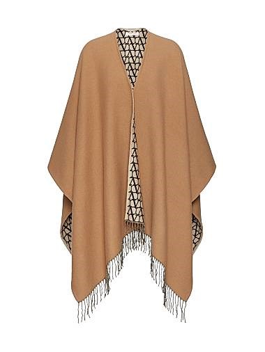 Пончо из шерсти, шелка и кашемира Double Toile Iconographe Valentino Garavani, произведено в Италии 11167602