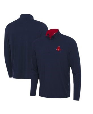Antigua Мужской лонгслив Boston Red Sox Content с 1/4 молнией из ткани с четырёхсторонней растяжкой 11223153