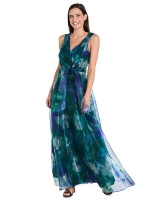 Женственное платье без рукавов с поясом в виде банта A-Line от R &amp, M Richards 11231386