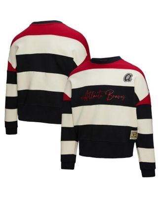 Женский лонгслив в винтажном стиле Mitchell &amp, Ness Atlanta Braves с флисовой подкладкой, 80% хлопок 11222063