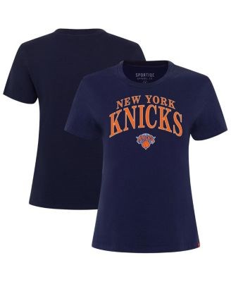 Женская хлопковая футболка Sportiqe с короткими рукавами в стиле New York Knicks 11222406