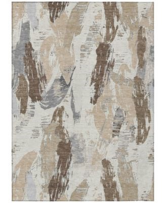 Addison Коврик-раннер 70x230 см с абстрактным принтом в стиле художественных мазков для внутреннего и наружного использования 11226915