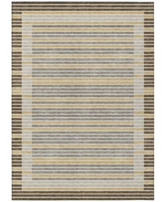 Addison Ультратонкий полосатый коврик для бегунка 70x230 см с бордюрами, подходящий для стирки в машине 11226826