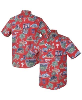 Reyn Spooner Мужская рубашка Philadelphia Phillies с короткими рукавами из трикотажной смеси с защитой UPF 50+ 11177047
