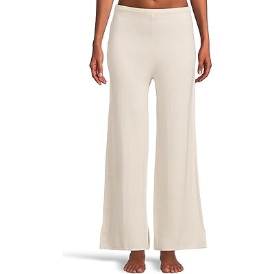 Штаны-свитер Eberjey с высокой талией и широкими штанинами, 55% хлопок, для комфортного отдыха 11232351