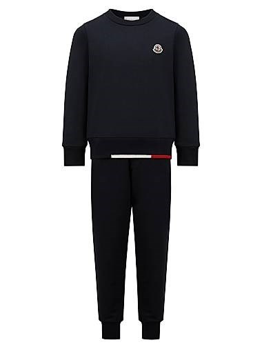 Комплект спортивной одежды для мальчиков из мягкого хлопка Moncler с трикотажной отделкой, произведенный в Португалии 11030787