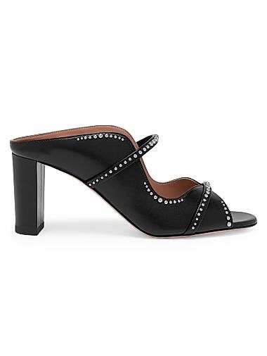 Malone Souliers Сандалии Norah на каблуке 70мм из нубука с заклепками и двойными ремешками 11168008