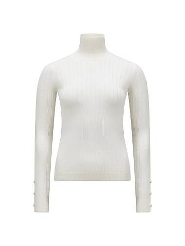 Свитер Moncler с воротником-стойкой из 90% чистой шерсти и 10% кашемира 11169206