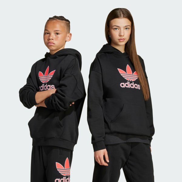 Молодёжное худи adidas Originals Trefoil со свободным кроем и логотипом в стиле 90-х годов 11240110