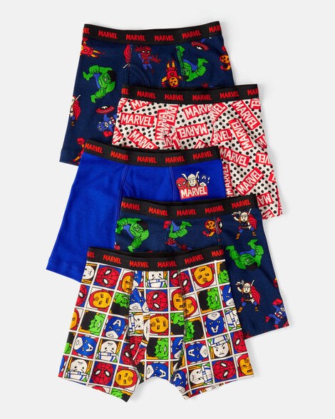 Carter',s Комплект из 5 мужских боксеров MARVEL© с яркими принтами для мальчиков, в темно-синем и синем цветах 11231166