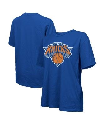Оверсайз женская футболка New York Knicks с короткими рукавами из 100% хлопка от Majestic 11239569
