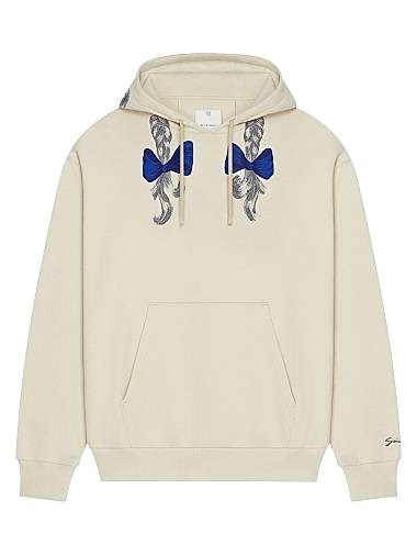 Флисовый худи Givenchy с принтом волос и вышивкой на рукаве, классическая модель, 100% хлопок 11018063