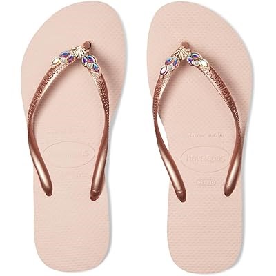 Женские сандалии Havaianas Slim Mermaid с тонкими металлическими ремешками и яркими украшениями 11235430