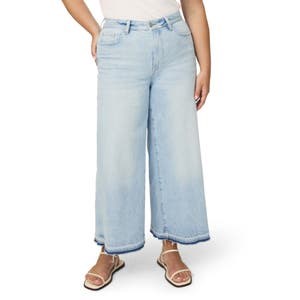 Джинсы Warp+Weft с высокой талией и расклешенными штанинами из 99% хлопка в молодежном стиле 10047916