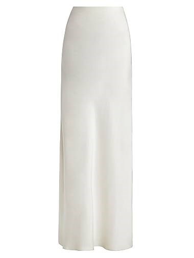 Макси-юбка Michael Kors из итальянского атласа с чистым поясом и комфортной посадкой, 71% ацетат/29% вискоза 11168605