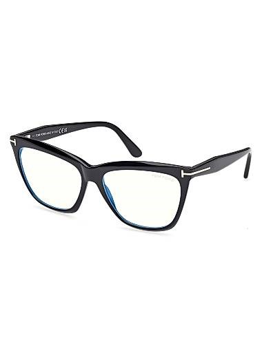 Tom Ford Очки с ацетатной оправой, синими защитными линзами 56 мм, сделаны в Италии 11013719