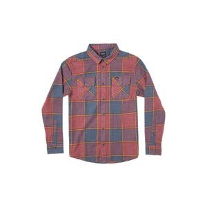 Молодежная клетчатая рубашка с кнопками RVCA из хлопка и полиэстера (60% хлопок, 40% полиэстер) 10047309