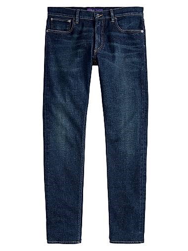 Джинсы слим-фит средней посадки Ralph Lauren из легкого денима, 91% хлопок, производство Италия 11009124