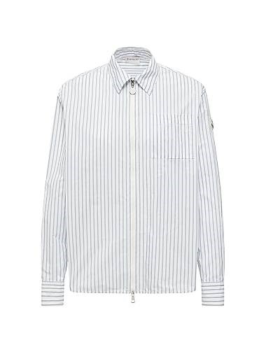 Лонгслив Moncler из нейлона с полоской, молнией и регулируемыми манжетами 11167578