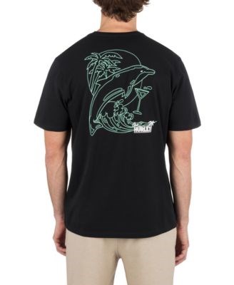 Молодежная футболка Hurley из мягкого хлопка с коротким рукавом, модель Porpoise, плотность 150 г/м? 11239885