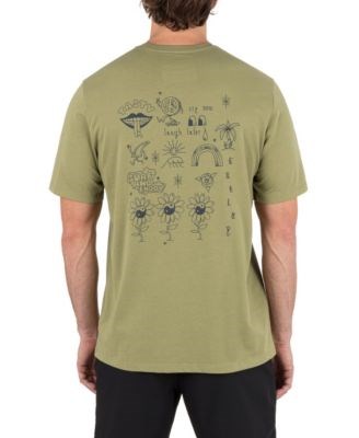 Мужская футболка Hurley Stipple с коротким рукавом и защитой от УФ 30+, 60% хлопок, 40% полиэстер 11239901