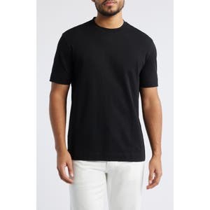 Футболка Emporio Armani из 100% хлопка с текстурным волнистым узором, круглым вырезом и короткими рукавами 10048467