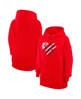 Флисовое молодёжное худи с капюшоном G-III 4Her Heart, 80% хлопок, 20% полиэстер, красное, Boston Red Sox 11223394