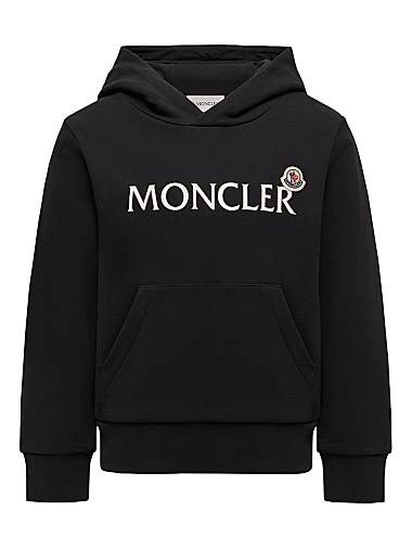 Детское хлопковое флисовое худи Moncler с капюшоном и карманом-кенгуру 11167703