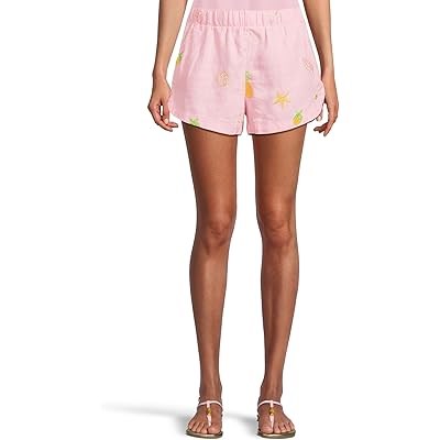 Шорты Elodey Lilly Pulitzer из льна, с высокой посадкой и длиной выше колена 11230658