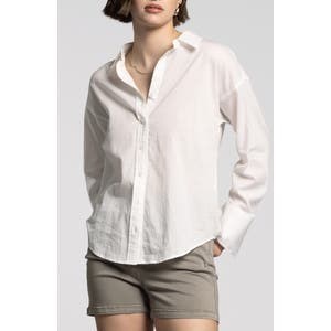 Weekend Los Angeles Рубашка Maxime с кнопками и вертикальными полосками из лёгкого хлопка, длинными рукавами, свободный крой 10047674