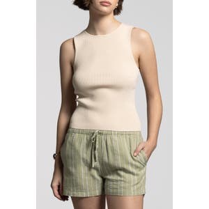 Майка Mina из вискозы и нейлона с облегающим силуэтом и круглым вырезом, Weekend Los Angeles 10048493