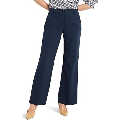 Брюки Nic+Zoe из несезонного хлопка, 31-дюймовые, с комфортной посадкой и классической застежкой 11227225