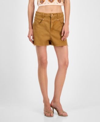 Женские шорты Avec Les Filles с высокой талией и необработанным краем, размер 27, хлопок/спандекс 11237170