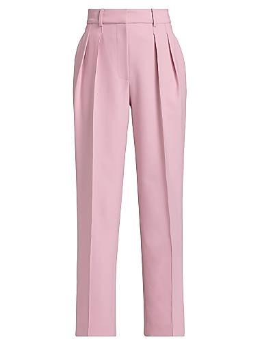 Укороченные брюки Prabal Gurung с защипами, 92% полиэстер, высокая посадка, приталенный крой 11024297