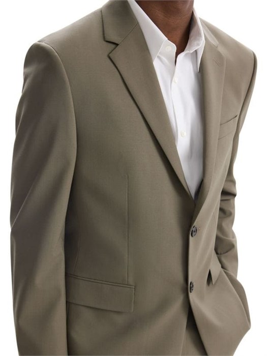 Классический спортивный пиджак из шерстяной смеси от Theory с тремя карманами и длинными рукавами 11232189