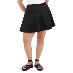 Расклешённая джинсовая юбка City Chic из немнущегося денима, 70% хлопка, идеальна для офиса и выходных 10048498