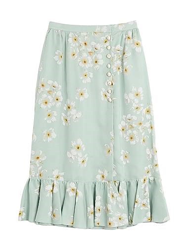 Юбка Valentino Garavani из 100% шелка с растительным принтом, Италия 11167660