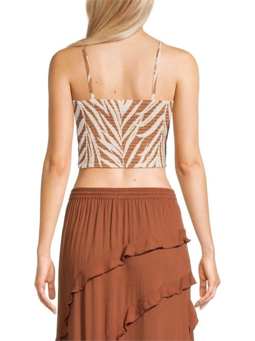 Топ Vintage Havana с вырезами и принтом, молярным швом, регулируемыми бретелями, из 100% вискозы 11178208