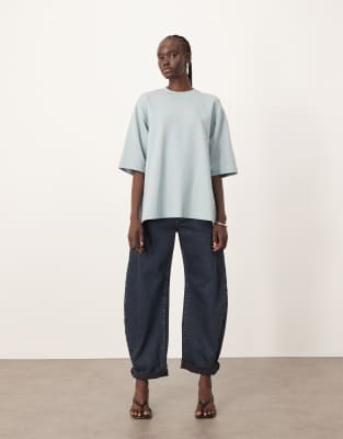 Джинсы ARRANGE Tova с зауженными штанинами и подкатанными в темно-синем цвете, высокая талия, 5 карманов 11229109