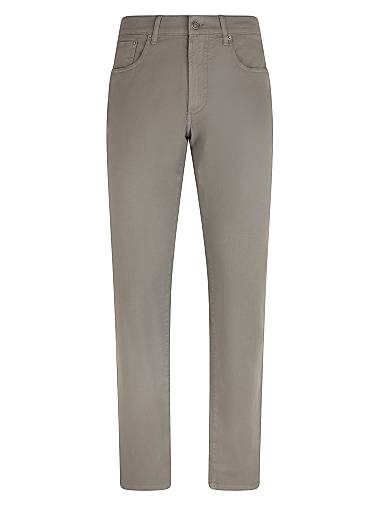 Узкие брюки из итальянского твила от Ralph Lauren с пятью карманами и застежкой-молнией, изготовлены в Португалии 11023388